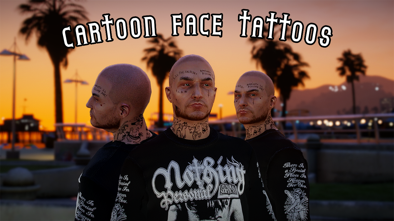 Cartoon Face/Neck Tattoos / Premade / MP Male - GTA5-Mods.com